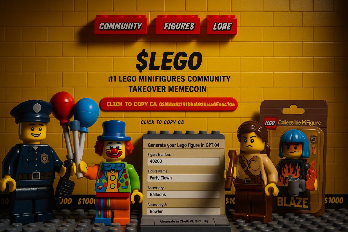 Website is updated! Fill in the form to create LEGO figure and get a prefilled ChatGPT prompt!

HUGE UPDATE 🔥🔥🔥🔥

lego.cx

$lego
@LegoCTO_Minifig 
<a href="/LegoHodl/">Everything is Lego</a>