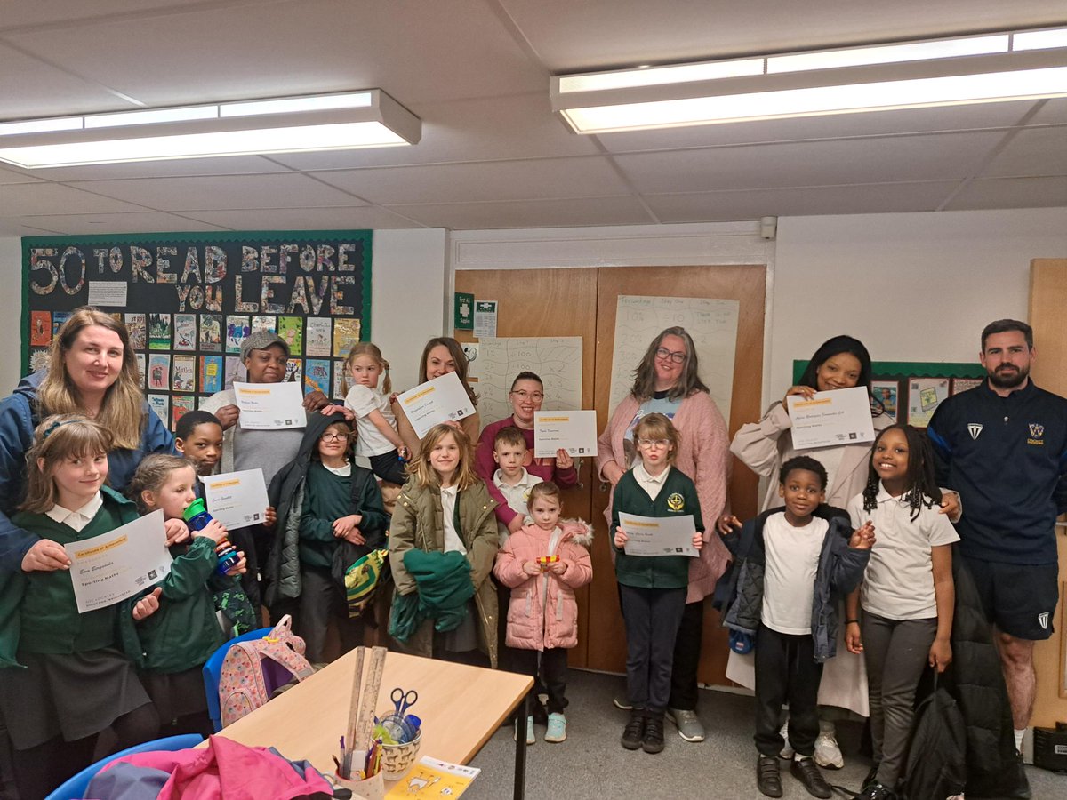 Over the last year we've worked with <a href="/CricketShrops/">Cricket Shropshire</a> to deliver our #SportingMaths programme to 16 schools. Over 80 parents and caregivers completed the 6-week course with KS2 arithmetic skills!

Here's the group from St Luke's Catholic Primary School in their final session.