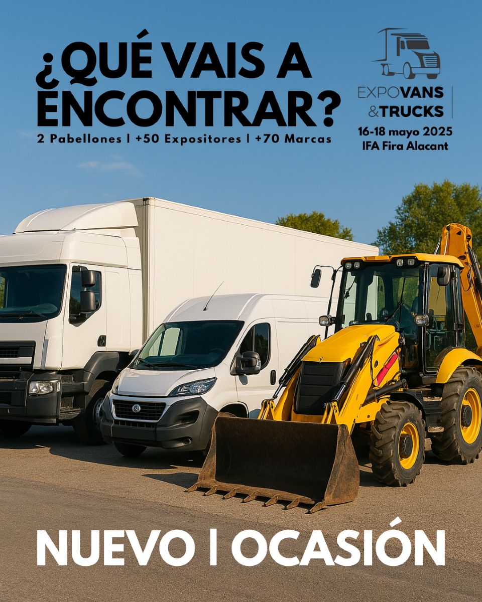 ✔ Vehículos y maquinaria
✔ NUEVO y OCASIÓN
✔ +50 Expositores
✔ +70 marcas
✔ 2 pabellones

#expovansandtrucks #furgonetas #camiones #maquinaria