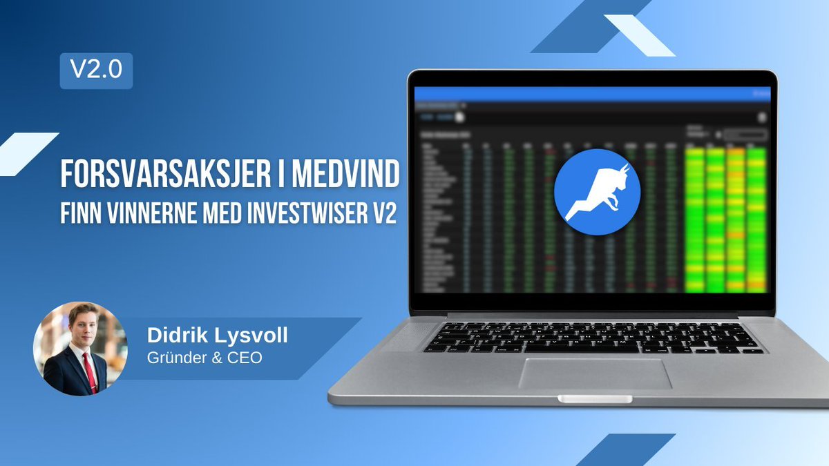 DLysvoll's tweet photo. Les mer om hvordan vi fant disse forsvarsaksjene steg for steg på bloggen vår, eller se videoen der vi viser prosessen på under 1 minutt:
🔗 Artikkel:
https://t.co/K7z44sHw1I
🎬 Video:
https://t.co/gEpwvU5oCY
#InvestWiser #fintwit #aksjer https://t.co/FpdtM5ZX04