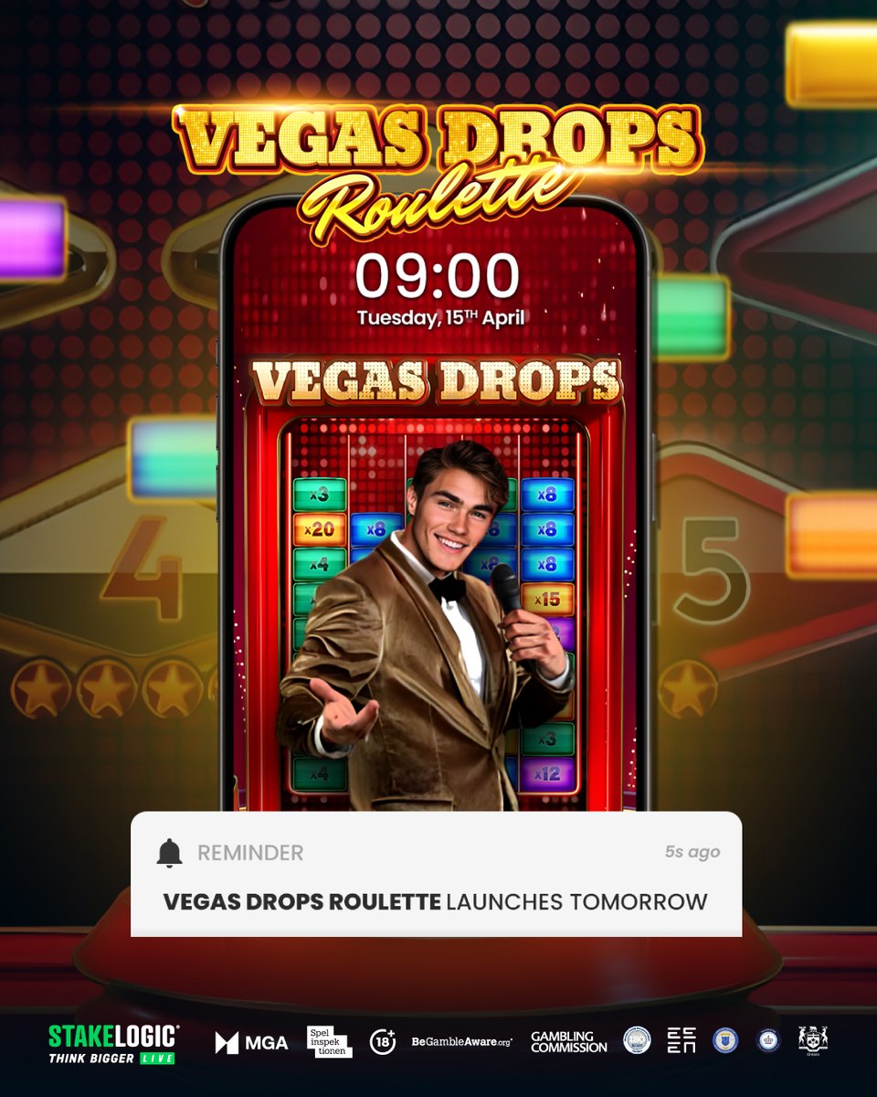StakelogicLive's tweet photo. 🚨 1 DAY TO GO 🚨 

Vegas Drops Roulette is almost live network wide! 🚀

+ 18 | https://t.co/Zz5XHZufoG https://t.co/9xTZdRfZNL