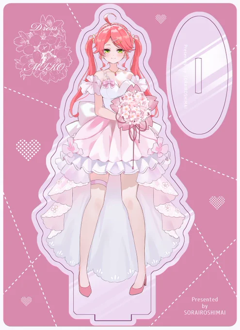カラードレスコーデのジューンブライドなmiCometアクスタ※アクリルは透明ホロクル現地で頒布予定ですー 