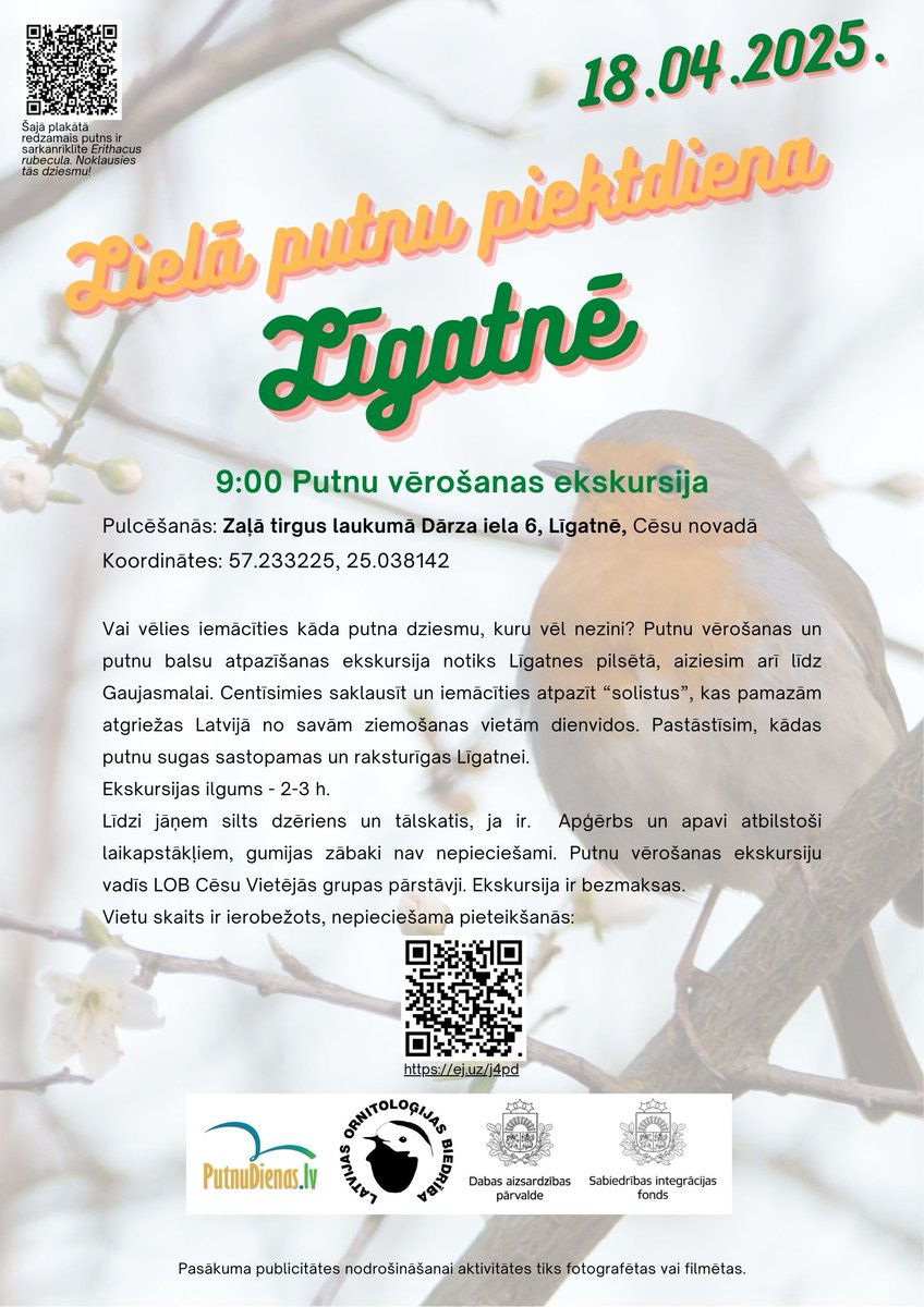 🐦‍⬛Uz Līgatni aicina #putnudienas2025: putnudienas.lv/lv/pasakumi/li… ! #putnuvērošana