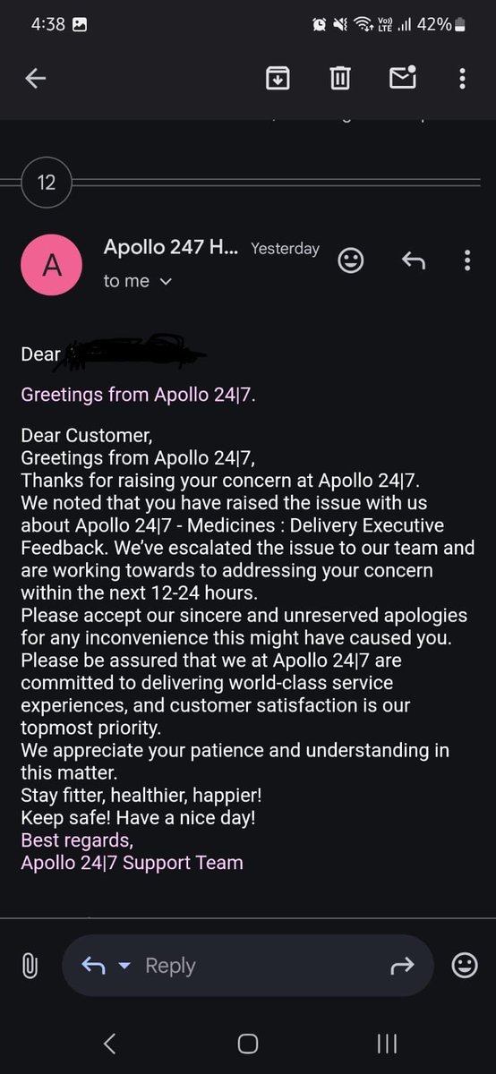 kunal3108's tweet photo. Hello @ApolloPharmacy , I have a ongoing concern for about 15 days now. All i get is to and fro mails, with confirmation but no action. The order is canceled, ye is shows OFD. No refund yet, please escalate. Your customer service and the partners are very bad. https://t.co/HvWfNU8j2d