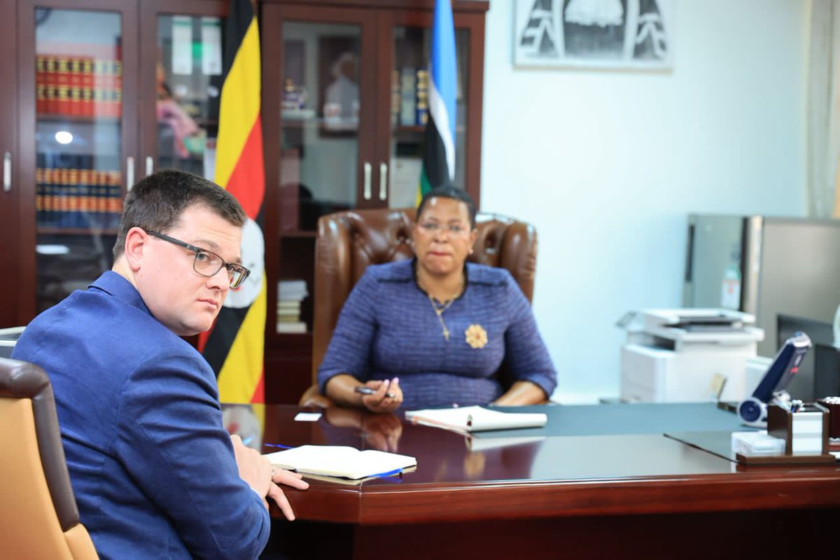 AnitahAmong's tweet photo. I had a productive meeting this morning with Sébastien Walker, the International Monetary Fund Resident Representative for Uganda. We discussed ways to build resilience and strengthen human capital, reduce borrowing, and enhance domestic revenue mobilization. Additionally, we explored opportunities for deeper collaboration between the IMF and Parliament.