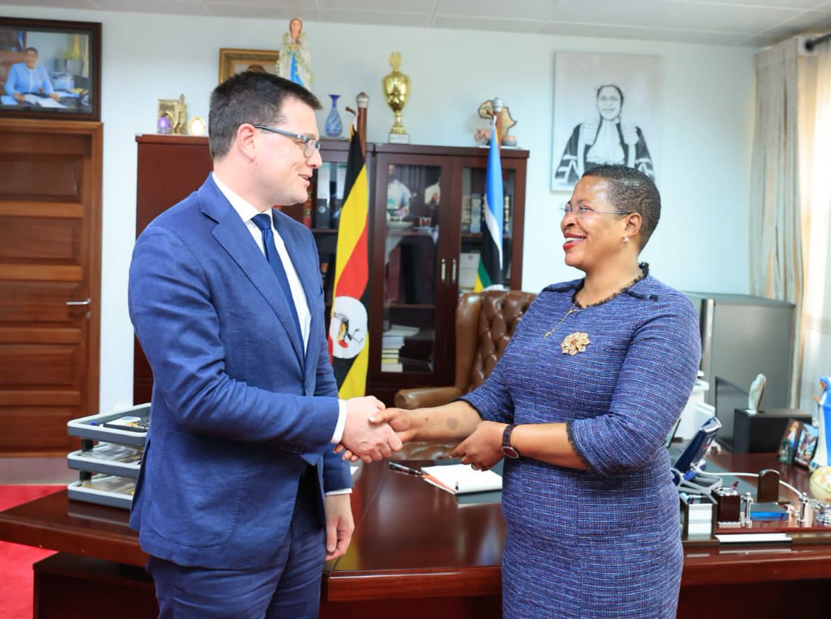 AnitahAmong's tweet photo. I had a productive meeting this morning with Sébastien Walker, the International Monetary Fund Resident Representative for Uganda. We discussed ways to build resilience and strengthen human capital, reduce borrowing, and enhance domestic revenue mobilization. Additionally, we explored opportunities for deeper collaboration between the IMF and Parliament.