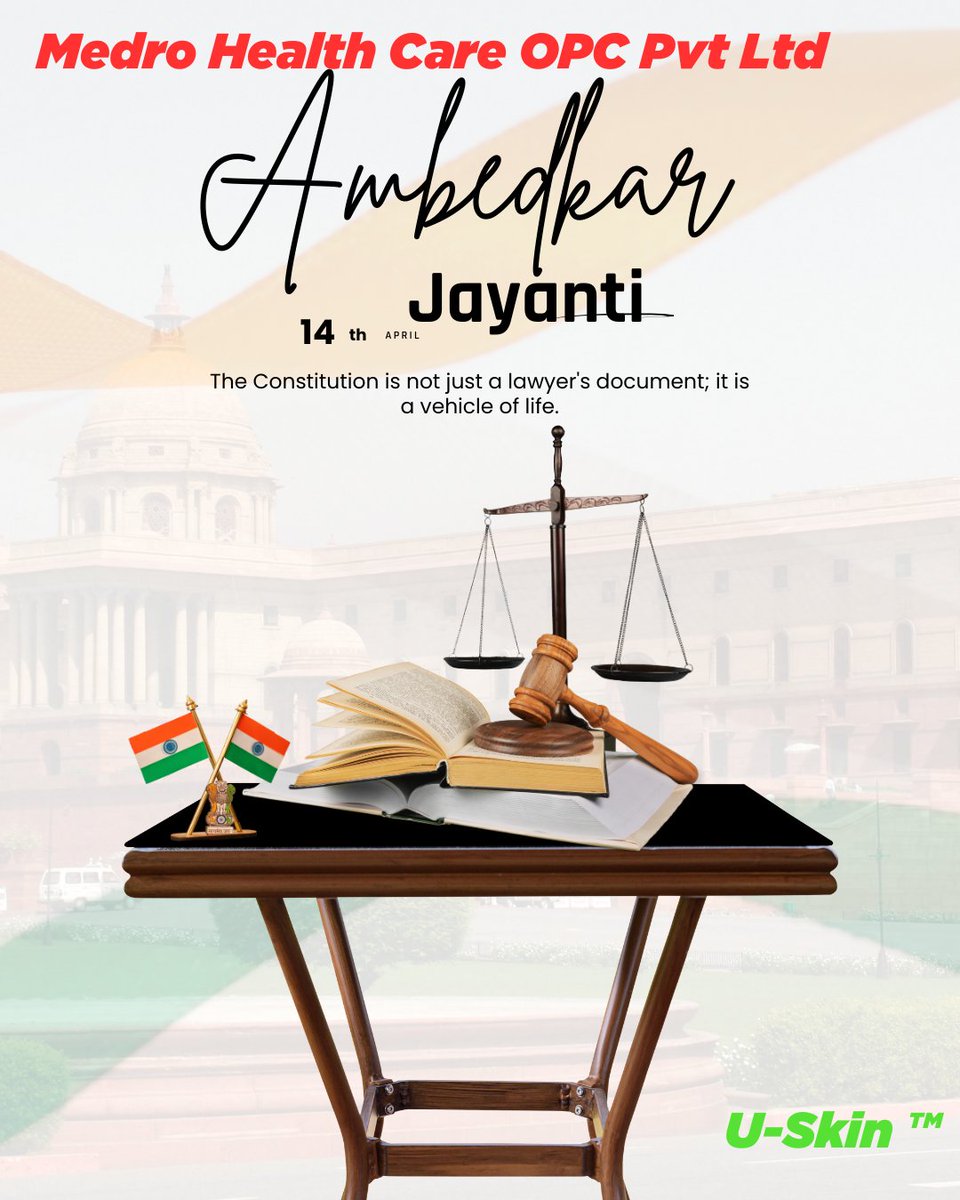 SudhirKumarINC's tweet image. Happy Ambedkar Jayanti 🙏
#ambedkarjayanthi
#AmbedkarJayanti2025 
#Medrohealthcare 
#Uskin