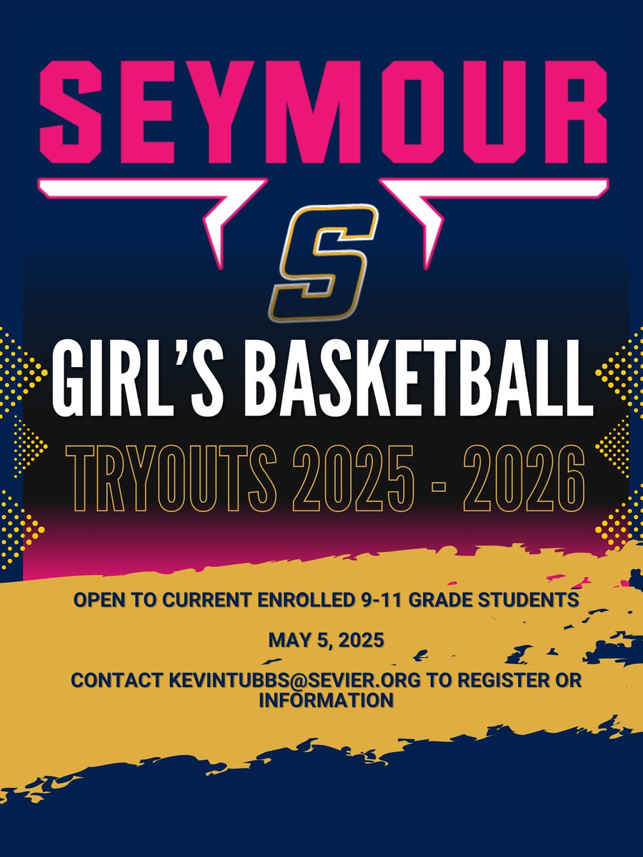 Contact Coach Tubbs (kevintubbs@sevier.org) to register or for information.  All Participants must have a new 25-26 Physical completed after April 15, 2025.