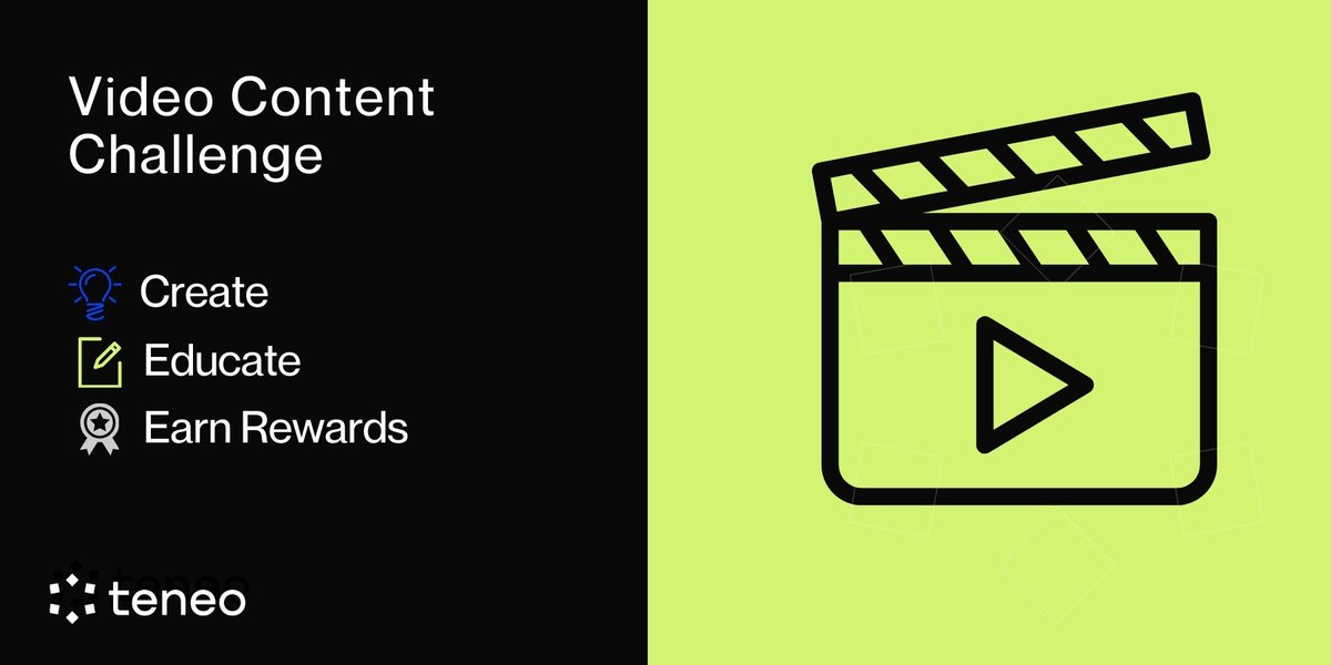 🎬 Procrastinators, assemble.

The Teneo Video Challenge wraps 𝘁𝗼𝗺𝗼𝗿𝗿𝗼𝘄. If it’s been sitting in drafts, this is your cue: 𝗽𝗼𝘀𝘁 𝗶𝘁.

Talk your talk. Show your style. Whether it's deep tech dives or use cases, just hit upload.

💸 Points, stablecoin, exclusive