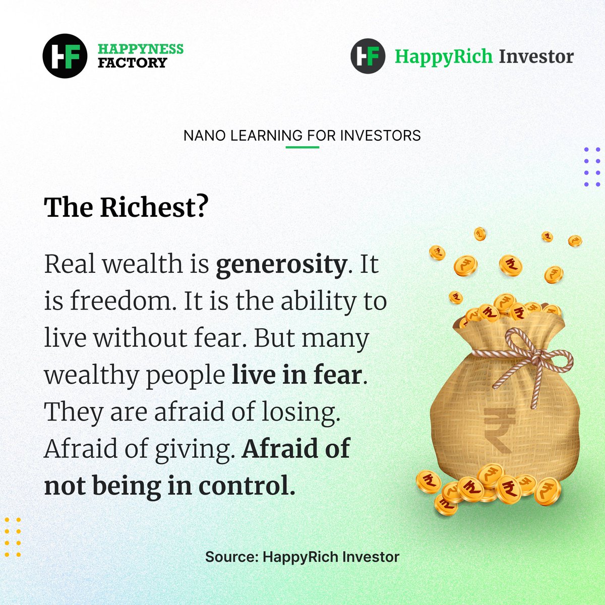 Real wealth isn’t in your bank balance—it’s in your mindset.
Because a rich life begins with an abundant mind, not just abundant money.

Read the article to know more: bit.ly/4jwzEBZ

#AbundanceMindset #RealWealth #MoneyWithMeaning #MindOverMillions #HappynessFactory