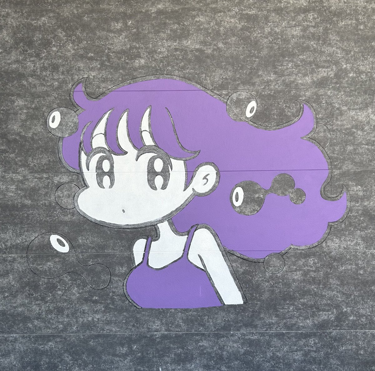 こんな手順で描きました💪 野外でのペインティングは日没まで時間との