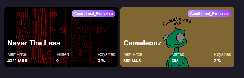 GM ☀️

Two evolvable collections are already live on Shiftys:

🧬 Never.The.Less. by hOrO mO X
🦎 CameleonZ — the lore-driven shapeshifters

And we’re just getting started.
Got your own evolvable NFT idea?
The door’s wide open — Shiftys is built for creators like you. 🚪