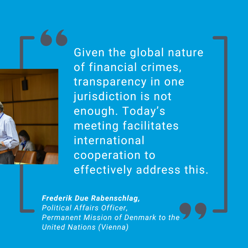 UNODC_FinCrime's tweet photo. Knowing who really owns or controls a legal entity allows authorities to trace financial flows.

To achieve this, beneficial ownership data should be accessible, reliable, and up-to-date. 

Learn more about discussions on this in Vienna ➡️

#UnitedAgainstCorruption