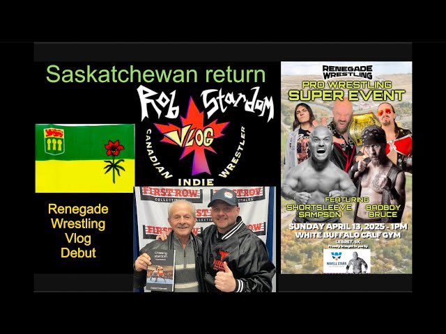 The vlog debuts at Renegade wrestling and returns to Saskatchewan
youtu.be/V91joXhn1gI