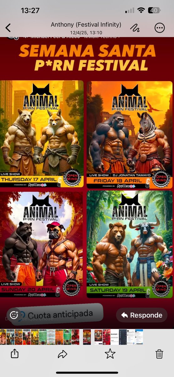 Empezamos la semana preparando nuestro Festival de semana santa, ANIMAL🦊🙊🌈🌈🌈

#CruisingClubs 
#PrivateGayClub