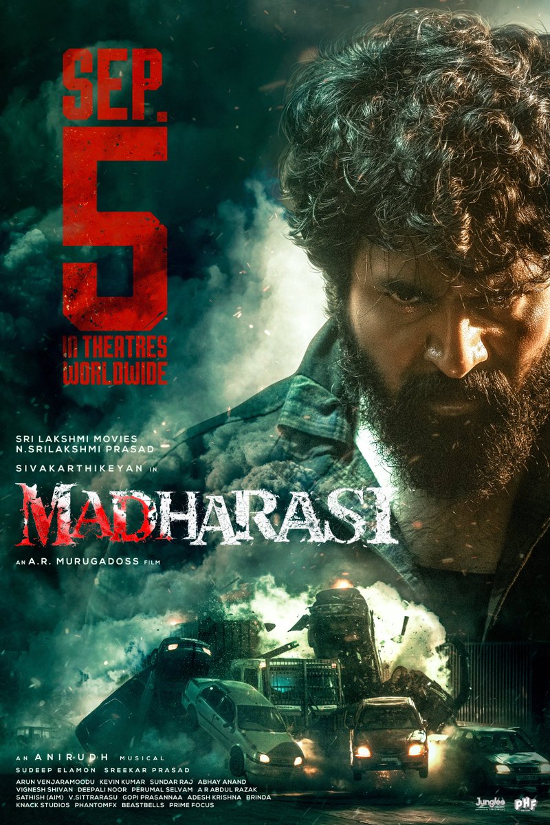 JungleeMusicSTH's tweet photo. #Madharasi  / #DilMadharasi IN CINEMAS WORLDWIDE SEPTEMBER 5th ❤‍🔥

#MadharasiFromSep5
#SK23
@SriLakshmiMovie @Siva_Kartikeyan @ARMurugadoss @anirudhofficial @VidyutJammwal #BijuMenon @rukminitweets @actorshabeer @vikranth_offl @SudeepElamon @KevinKumarrrr #ArunVenjaramoodu @sreekar_prasad @VigneshShivN @BrindhaGopal1 @gopiprasannaa @deepali_noor @venkystudios @Sundarksam @teamaimpr @TheMugDigital @JungleeMusicSTH @SeedStudios1 @phantomfx_india @knackstudios_ @PrimeFocusIndia @pharsfilm @MangoMassMedia @iamgunashekar @bypostoffice @propratheesh @proharisarasu @SpiceSocial1