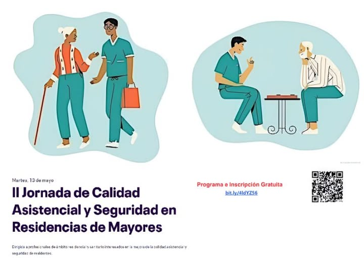 Nos complace invitaros a la II Jornada de Calidad Asistencial y Seguridad del Paciente en Residencias de Mayores, que se celebrará el 13 de mayo en el Hospital Universitario Ramón y Cajal. La inscripción es gratuita bit.ly/4ldYZ56