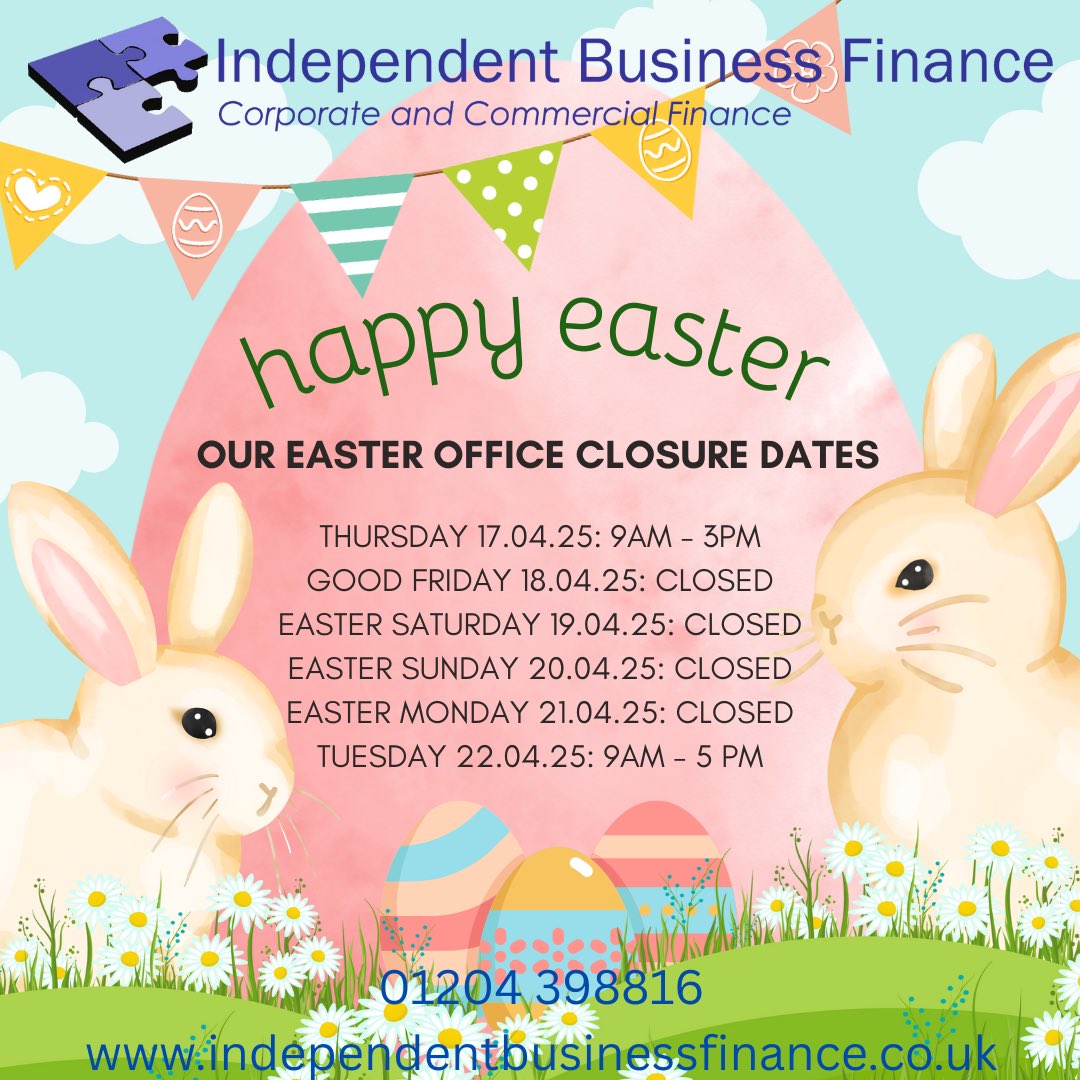 📣 Please note our Easter office closure dates 📣 Our team is taking a well earned break over Easter. The office will close at 3pm on Thurs 17 April 2025 &amp; re-opens as usual on Tues 22 April 2025 at 9am. All calls &amp; emails will be responded to upon our return! 🐣🌷🐇 #happyeaster