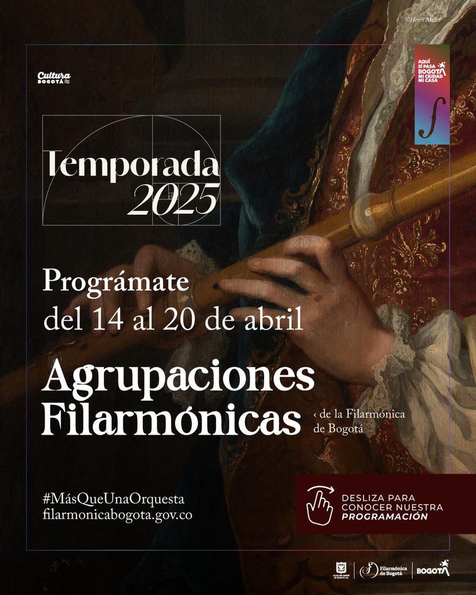 Plan de #SemanaSanta con mucha música🎶🎼🎵. Haremos 12 conciertos con las orquestas y coros de <a href="/filarmonibogota/">Orquesta Filarmónica de Bogotá</a>
- Catedral San Juan Bautista, Engativá: 14 de abril 6:00 pm. Filarmónica Juvenil de Cámara
- Iglesia San Ambrosio, Suba: 15 de abril 6:00 pm. Filarmónica Juvenil de