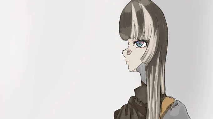 らでんちゃん見てるとこういうアート寄りの絵も描きたくなるよねってらくがき 