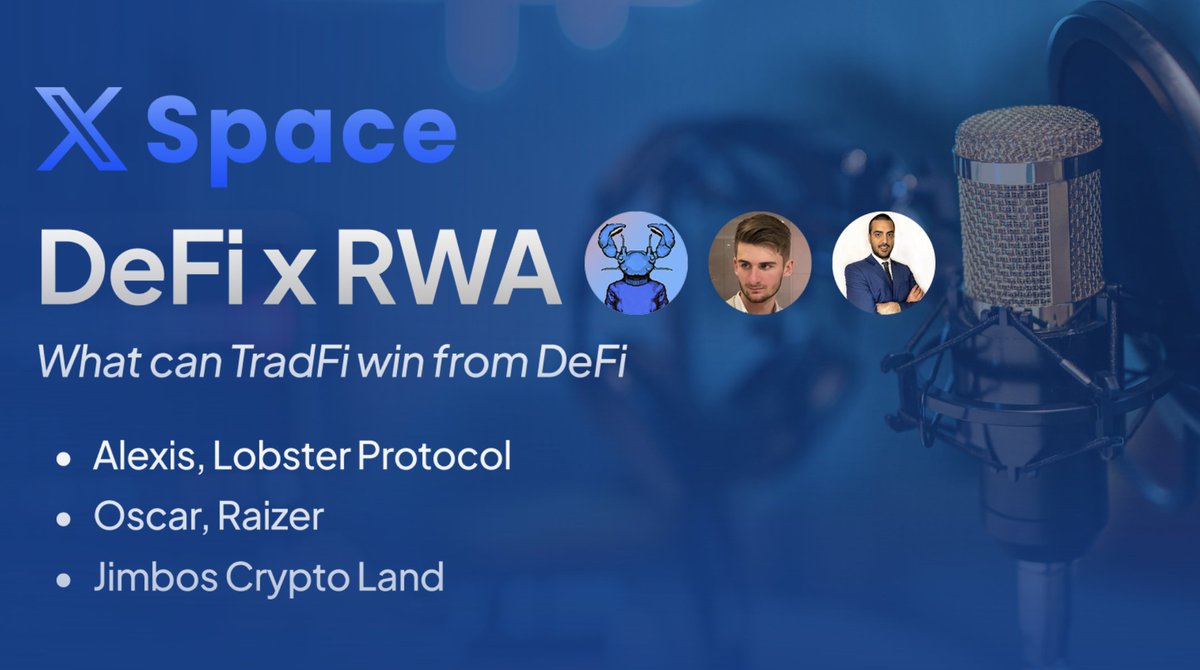 raizerfi's tweet image. let's catch some alpha with @LobsterProtocol🦞 and  @JimboCryptoLand ⛺️

📆 Tuesday, April 15th

👉 Win free XP by asking questions on the space x.com/i/spaces/1mrxm…