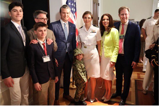 Congratulations <a href="/MorganOrtagus/">Morgan Ortagus</a> on your promotion to Lieutenant Commander in the Navy Reserve. Alec and Maddox along with Adina had the honor of moving her boards up on her uniform at <a href="/WhiteHouse/">The White House</a> with <a href="/PeteHegseth/">Pete Hegseth</a>