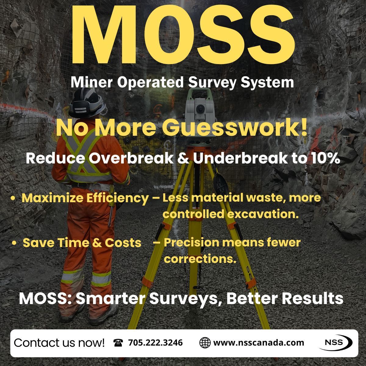 NSS Canada π¨π¦ (@nsscanadainc) on Twitter photo Eliminate the guesswork, start calculating with precision.
π Curious to learn how MOSS can enhance your mining operations? Contact us today at info@nsscanada.com or visit our website - buff.ly/WWob4ls for more details! Eliminate the guesswork, start calculating with precision.
π Curious to learn how MOSS can enhance your mining operations? Contact us today at info@nsscanada.com or visit our website - buff.ly/WWob4ls for more details!