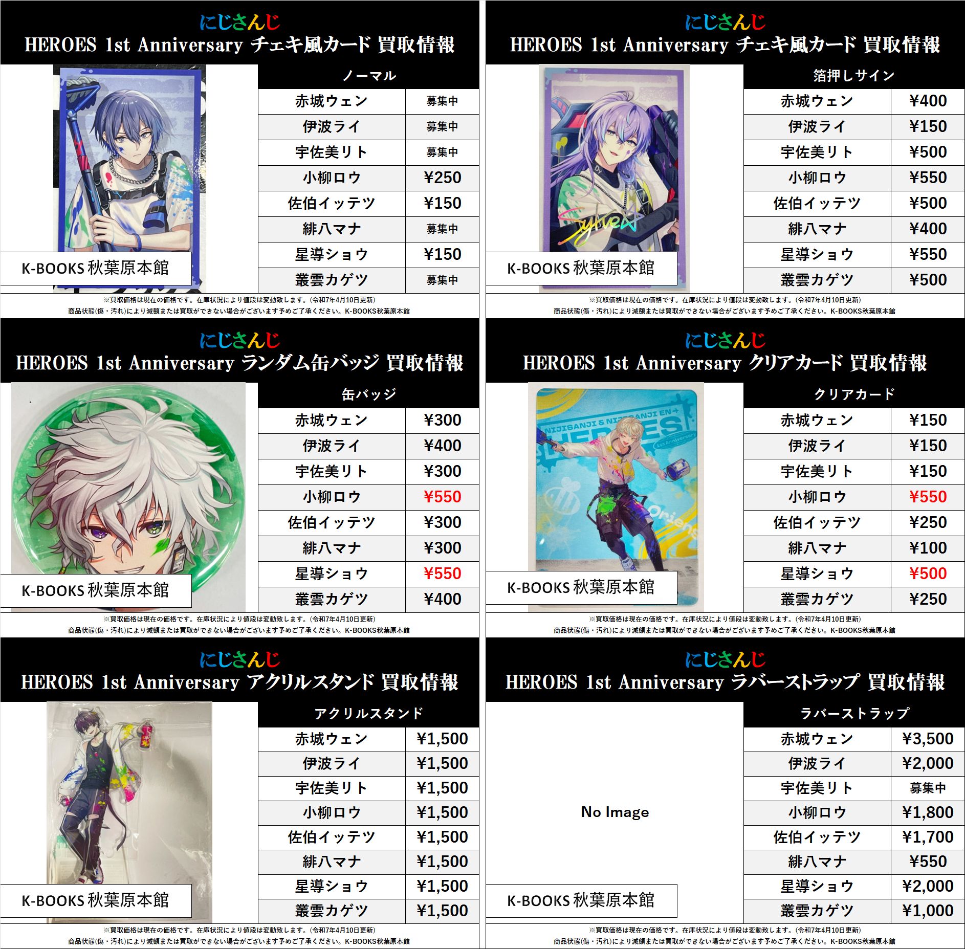 にじさんじ 叢雲カゲツ 1st Anniversary ラバーストラップ