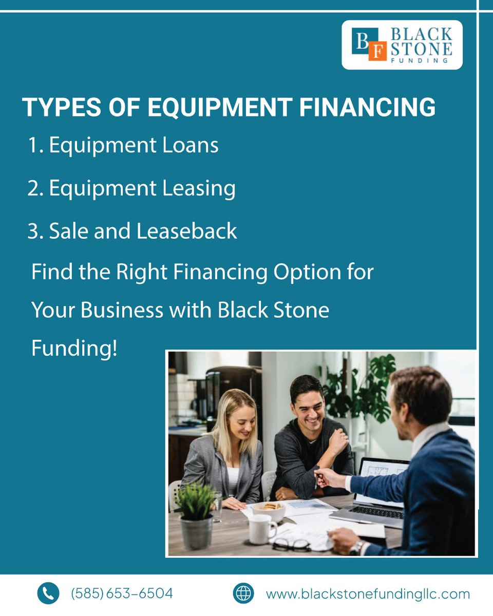 Blacktonef20658's tweet image. Power your business with the right tools—explore smart equipment financing solutions today! 💼💰
Black Stone Funding has your back every step of the way. 🚀
#EquipmentFinancing #BusinessLoans #LeasingOptions #SmallBusinessGrowth #SaleAndLeaseback #EquipmentLoans #StartupFunding