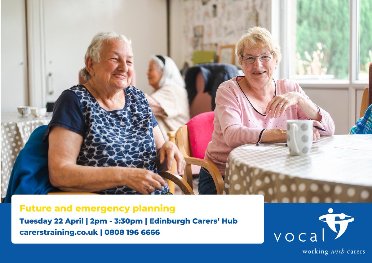 It’s important to be prepared for emergencies, either involving yourself or the person you care for. This workshop will help you prepare a plan to cope with unexpected events, and general future planning. 
 
Sign up here: ow.ly/qVS050Vo1Aq