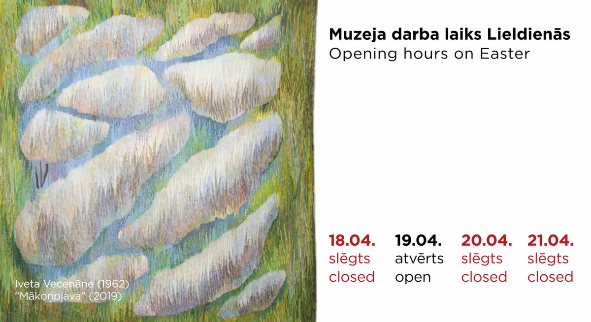 ⛅️ Informējam par muzeja darba laika izmaiņām svētku laikā!