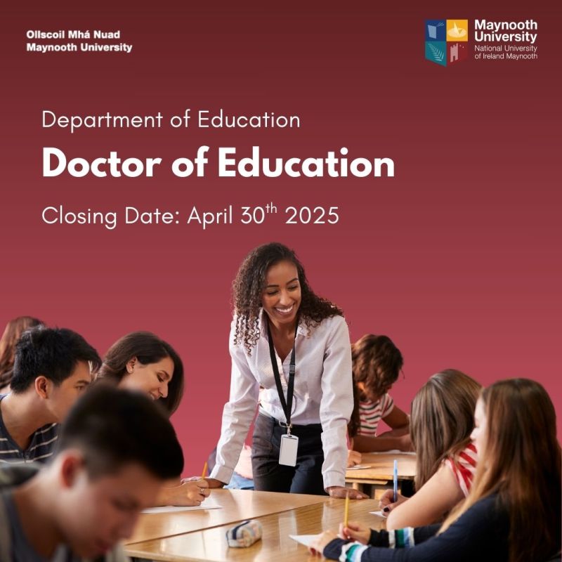 Education Department Maynooth University (@mu_education) on Twitter photo We are accepting applications for the Doctor of Education Maynooth University. Closing date: April 30th, 2025. If you have queries, please contact doctorofeducation@mu.ie Further information- tiny.cc/1cig001 #Maynoothuniversity #Education #EdD #Doctorate We are accepting applications for the Doctor of Education Maynooth University. Closing date: April 30th, 2025. If you have queries, please contact doctorofeducation@mu.ie Further information- tiny.cc/1cig001 #Maynoothuniversity #Education #EdD #Doctorate