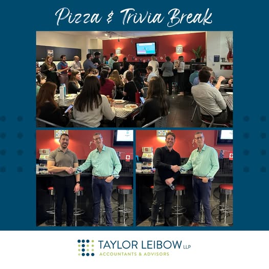Taylor Leibow LLP (@taylorleibow) on Twitter photo We recently took a well-deserved break from tax season to enjoy some🍕and a fun round of 🇦🇺/🇨🇦 trivia as we said farewell to our <a href="/DFK_Intl/">DFK International</a> Aussie friends Callum of DFK Benjamin King Money and Anthony of CIB. It’s been a pleasure having them work with us over the past few months. We recently took a well-deserved break from tax season to enjoy some🍕and a fun round of 🇦🇺/🇨🇦 trivia as we said farewell to our <a href="/DFK_Intl/">DFK International</a> Aussie friends Callum of DFK Benjamin King Money and Anthony of CIB. It’s been a pleasure having them work with us over the past few months.