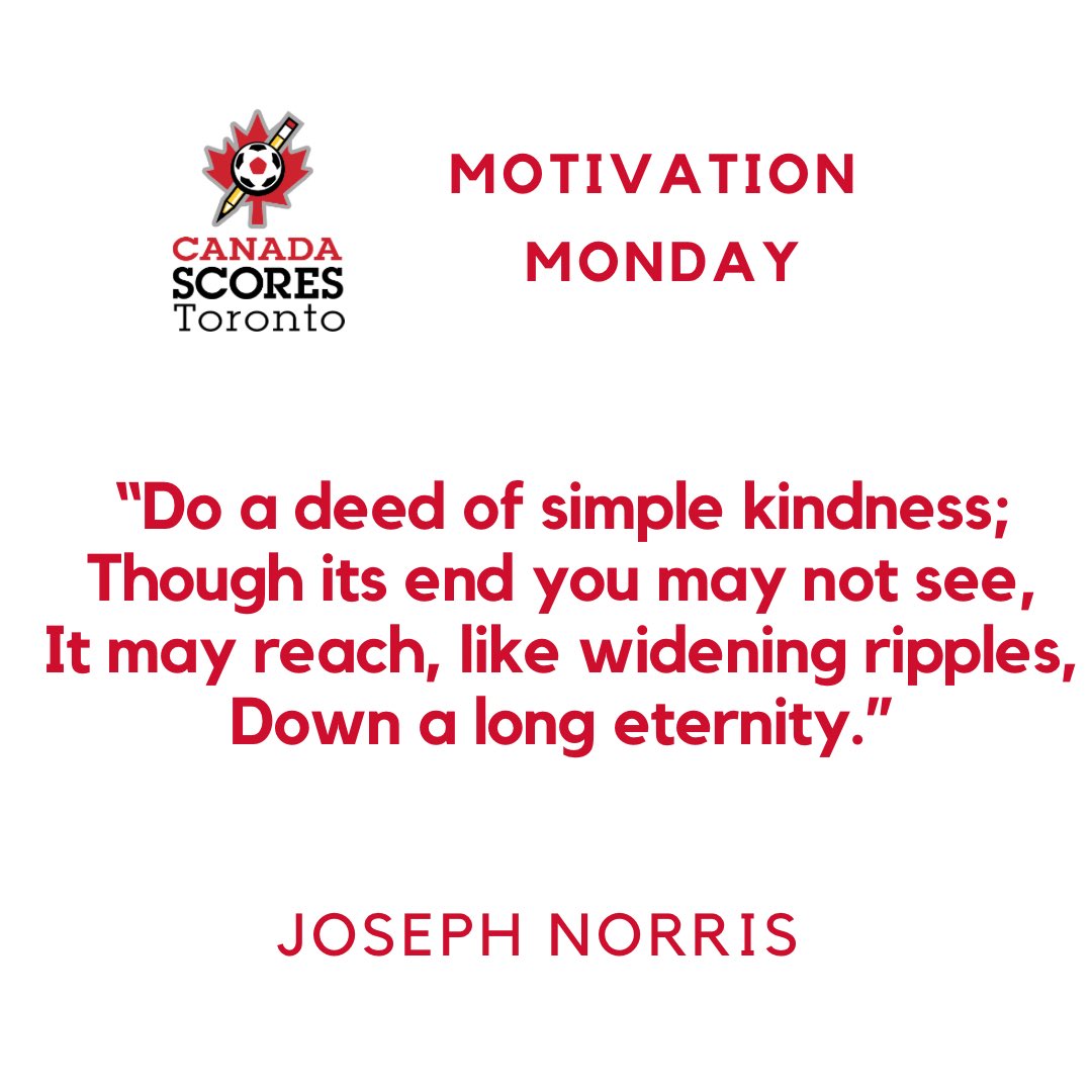CanadaSCORES_TO's tweet photo. Sharing our #MotivationMonday thoughts .
#CanadaSCORES #CanadaSCORESTO #soccer #poetry #community https://t.co/Eh4OTO8klk