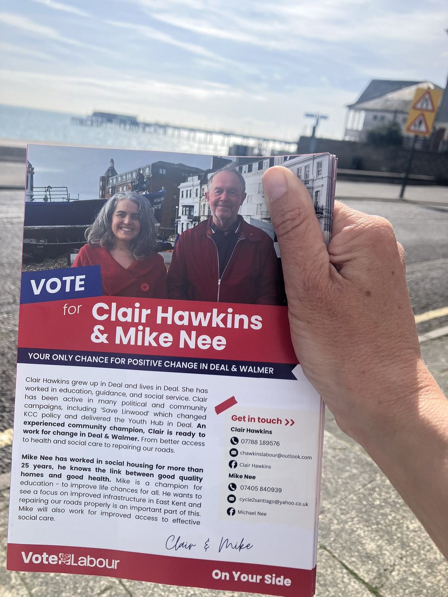 A beautiful day for a leaflet delivery round by the sea. A positive mix of staycation, walking holiday and campaigning!