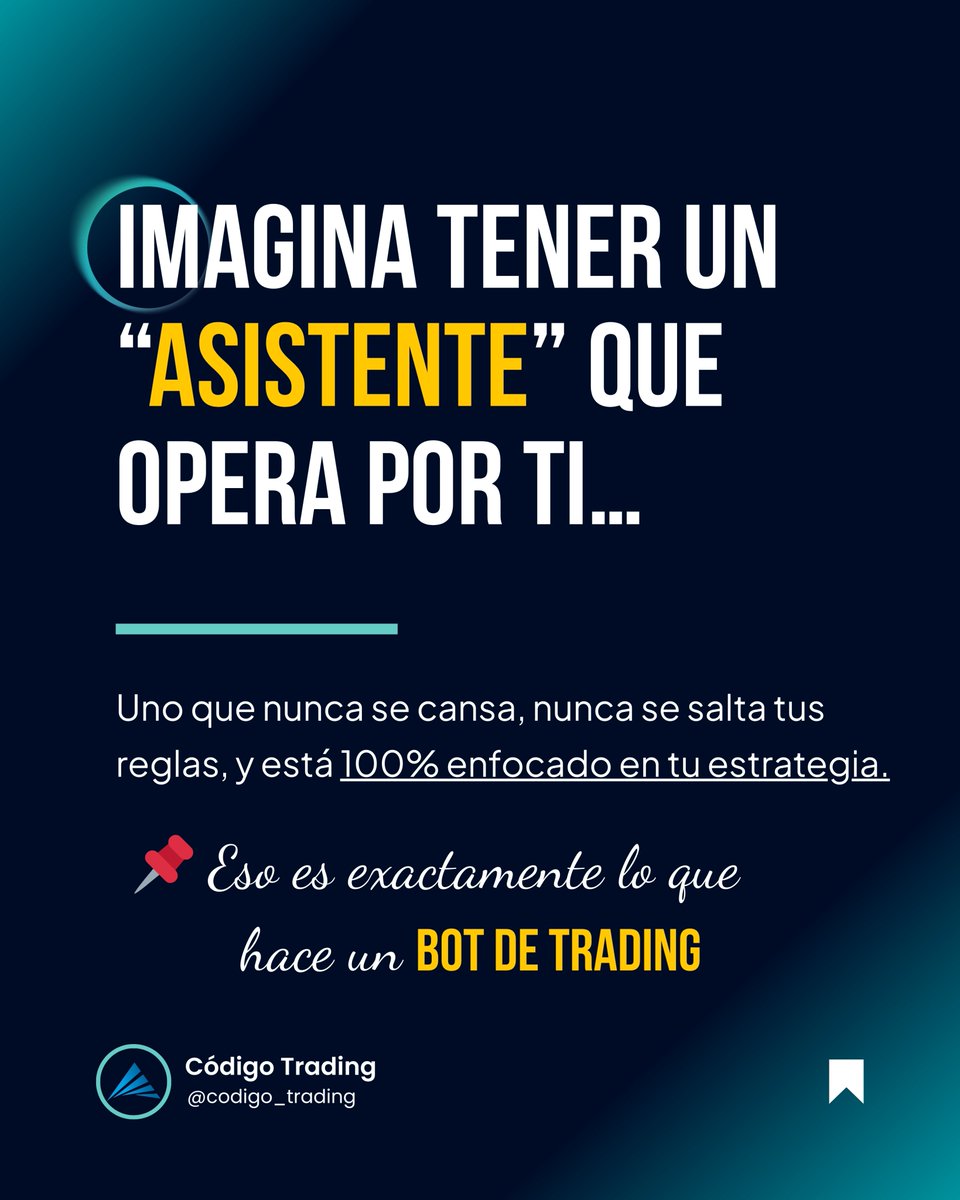CodigoTrading's tweet image. ¿Qué es un bot de trading? 🤖

⚠️Advertencia: El trading conlleva alto riesgo de pérdida de capital. La información es solo informativa.

#BotDeTrading #TradingAutomatizado #IAParaTraders #TradingConIA #AutomatizaTuTrading #ia #chatgpt #RobotDeTrading #EstrategiaAutomatica