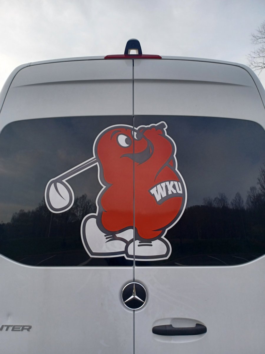 Don't know which team will win the Mountaineer Invitational, but Western Kentucky rolls in the coolest passenger van you can imagine.
