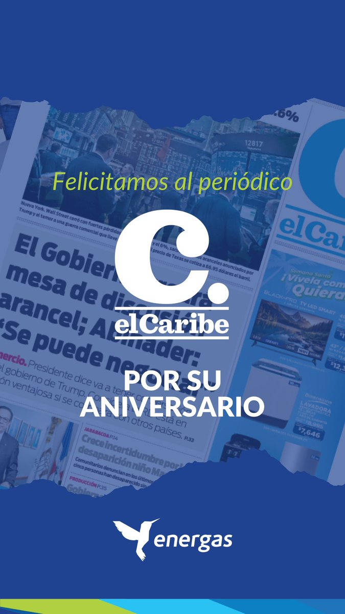 Felicidades a <a href="/ElCaribeRD/">El Caribe</a>.  Más de 7 décadas siendo una voz firme por la democracia, la convivencia y el periodismo con propósito.