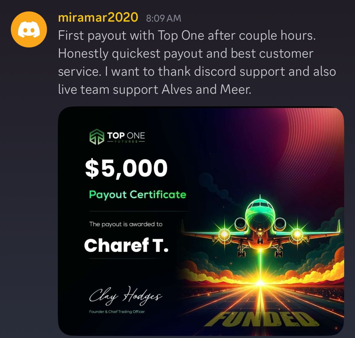 This is what we do for our traders! 💚

Sending out payouts FAST and EARLY on a Monday morning! 💸

Grab yourself an account and get ready for market open, you could be our next payout!