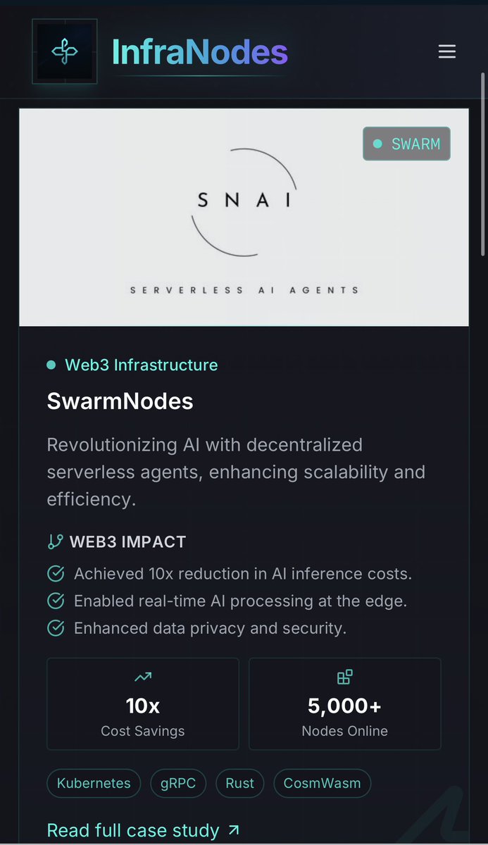 Tokenization is the future, we’re already deep in it.

InfraNodes helps founders launch real-world &amp; AI projects on-chain with full control, sniper protection, and smart tokenomics. Web 2 —> Web 3

CNBC said it, we’re living it

Tokenized RWA —> $COLLAT
Serveless agents —> $SNAI