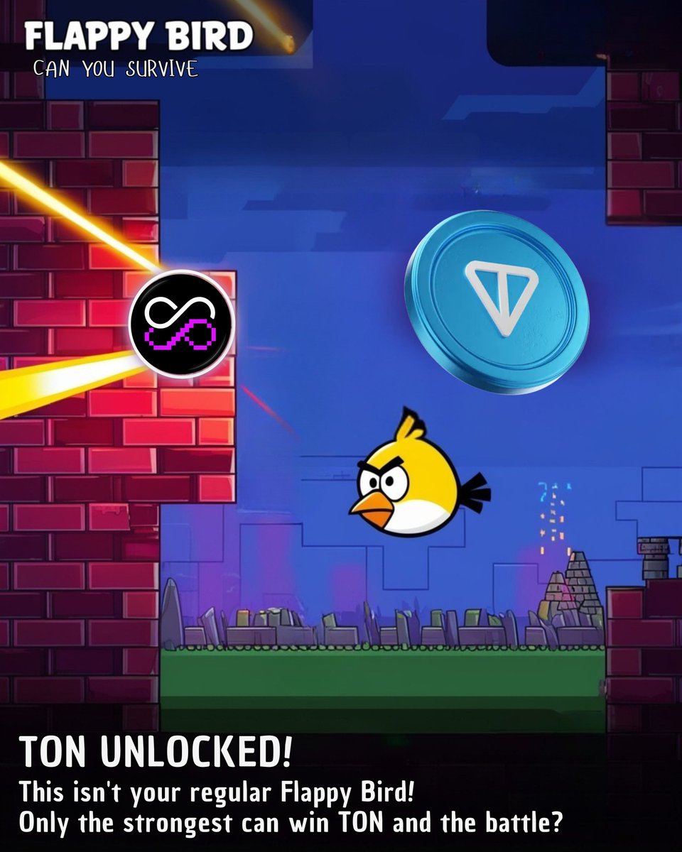 StringArc8's tweet photo. "Flappy Bird|TON Unlocked! 🛡️🔥"
🚨 TON UNLOCKED!
Dodge lasers. Outsmart the spikes. Defeat the giant bot!
📍 Only the toughest birds survive.
Are you up for it? 💥
🚀 Play now:
🐦Modern: https://t.co/zEmBVqcNTr
👽 Retro: https://t.co/3T7ErOLQbY
#FlappyBoss #ArcadeMode #NeonBattle #StringArc8 #RetroChallenge