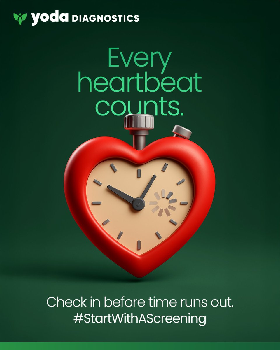 mryoda_official's tweet image. Every heartbeat counts. Don’t wait for a wake-up call.
Your heart works around the clock, often without showing any signs when something’s wrong—until it’s too late.

Don&apos;t wait for time to run out, #StartWithAScreening today.