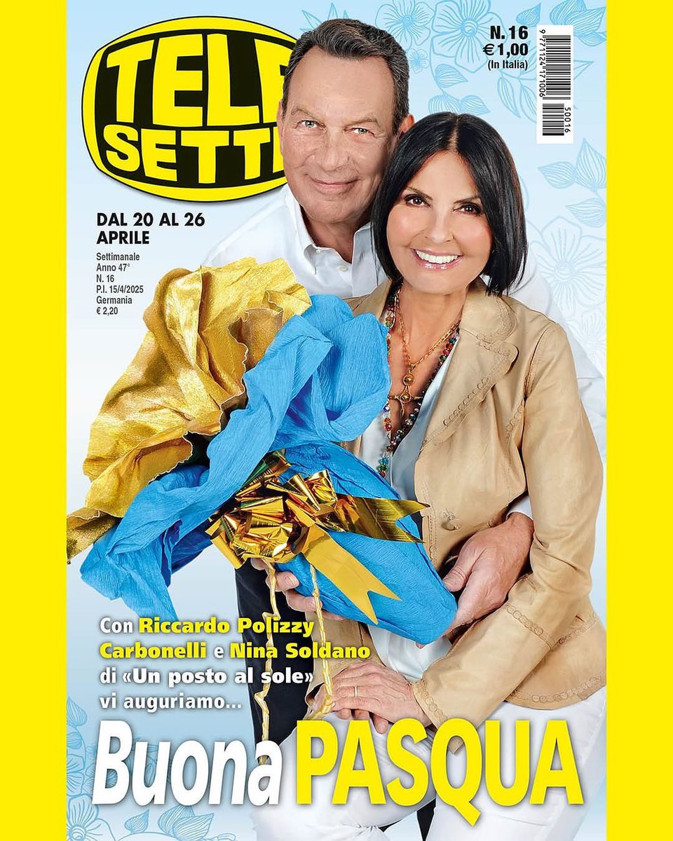 upasclaire's tweet photo. Una sorpresa speciale nellโuovo di Pasqua questโanno: @NinaSoldano e #riccardopolizzycarbonelli di #upas in copertina su #telesette di questa settimana ๐ฃ https://t.co/wgaBmYsKRf