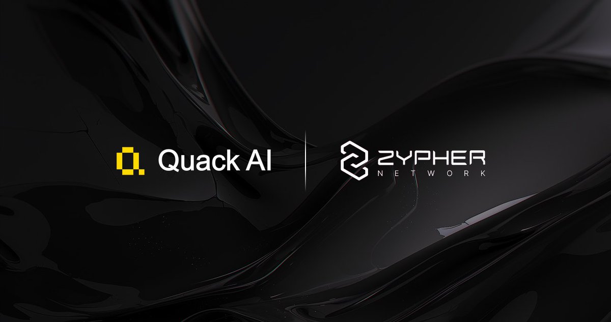 Quack AI (@quackai_ai) on Twitter photo 🤝 When AI meets ZK, things get quacktastic.
We’re thrilled to team up with Zypher Network <a href="/Zypher_Network/">Zypher Network (Hiring)</a>, the ZK Computing Layer powering trustless AI agents and massive dApps.
Quack AI will power decentralized, AI-driven governance for this next-gen infrastructure — ensuring 🤝 When AI meets ZK, things get quacktastic.
We’re thrilled to team up with Zypher Network <a href="/Zypher_Network/">Zypher Network (Hiring)</a>, the ZK Computing Layer powering trustless AI agents and massive dApps.
Quack AI will power decentralized, AI-driven governance for this next-gen infrastructure — ensuring