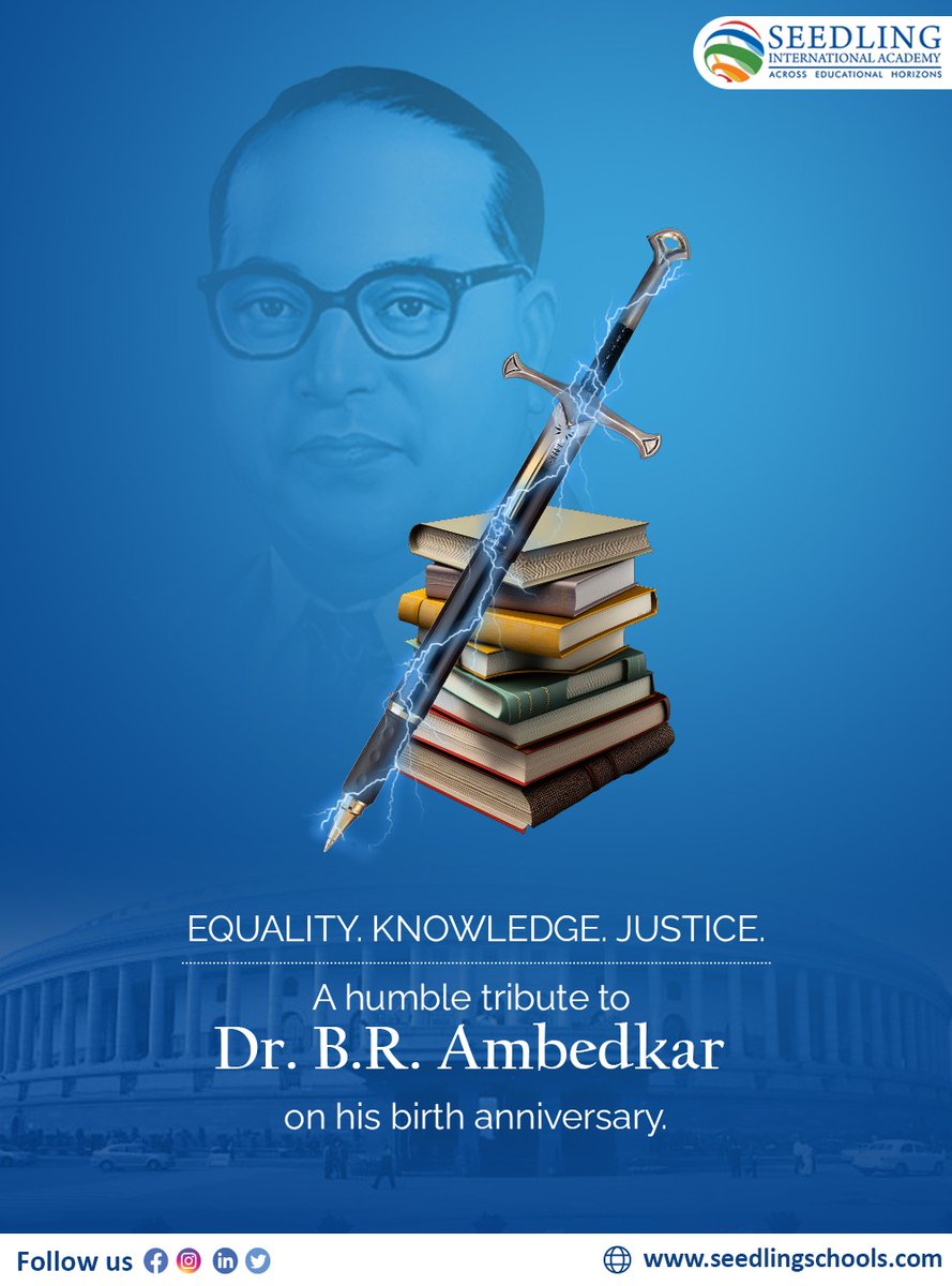 IntSeedling's tweet image. On the birth anniversary of Dr. B.R. Ambedkar, we remember his immense contribution to our nation. A guiding light of knowledge, equality, and justice, his life continues to inspire us to build a more inclusive and empowered India.  

#BRAmbedkarJayanti #TributeToAmbedkar