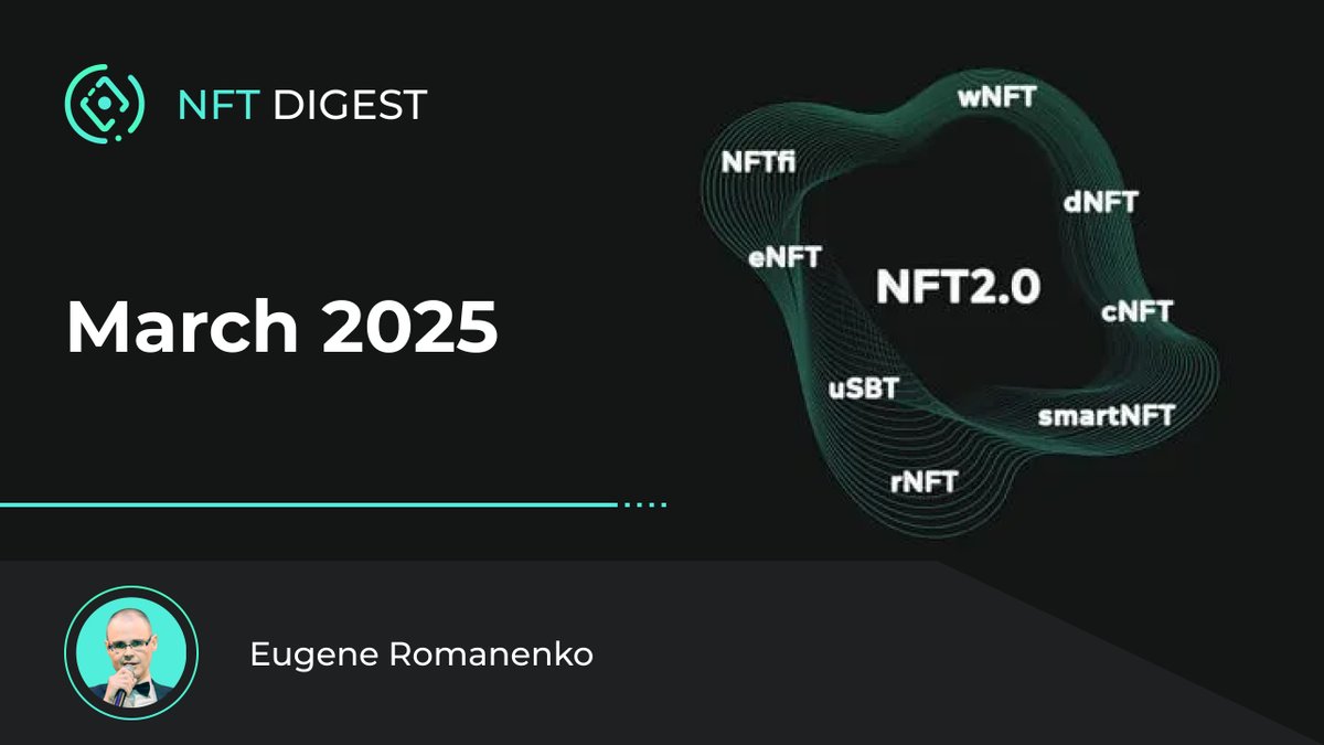 cryptoemcee's tweet photo. 🚀 Hey, #web3 fans!
🌐 Catch our #NFT Digest 45 review by #DAO @Envelop_project covering March 2025 highlights! 🖼️✨
In just 15 mins:
- Doodles’ #DreamNet
- Gondi vs. Blur
- StoryProtocol integrates #AI
- market #stats
Watch now! 🎥👀 https://t.co/DemYvPqUCk
#nft2.0 https://t.co/0YXRJd8bUr