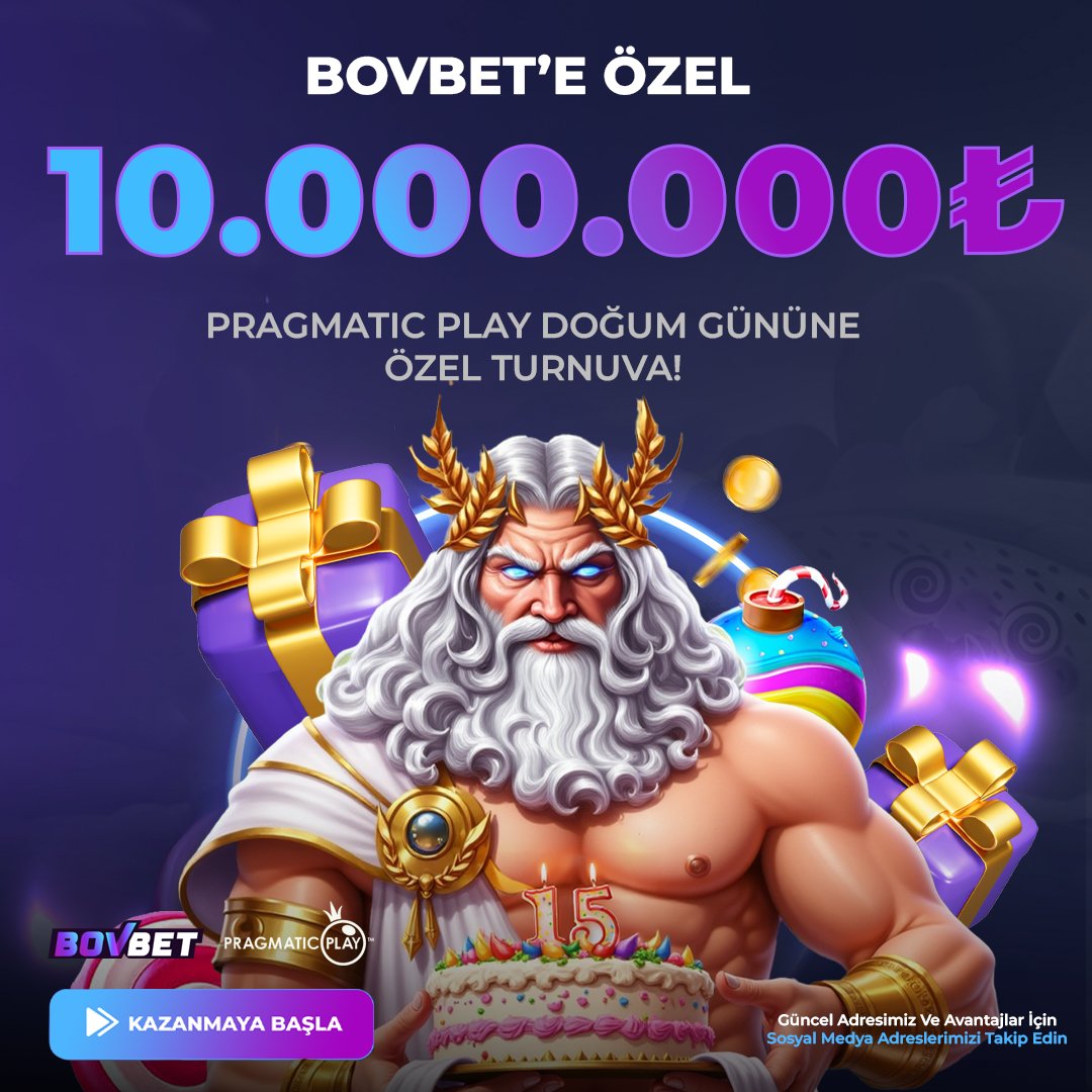 BovbetSocial's tweet photo. 🧠 Pragmatic Play Doğum Gününe Özel Turnuva 🎂
🎯 Turnuvaya Katıl, Zirvenin Sahibi Sen Ol!
💥1️⃣0️⃣,0️⃣0️⃣0️⃣. 0️⃣0️⃣0️⃣TL Ödüle Sahip Turnuvada 🎯Bovbet İle Kazancını Katla!💥
#bovbet #bovbetgiriş #turnuva #Pragmaticplay
DETAYLI BİLGİ İÇİN TIKLAYIN
🔗https://t.co/kBKqgYGkv9 https://t.co/XJmZUnAHum