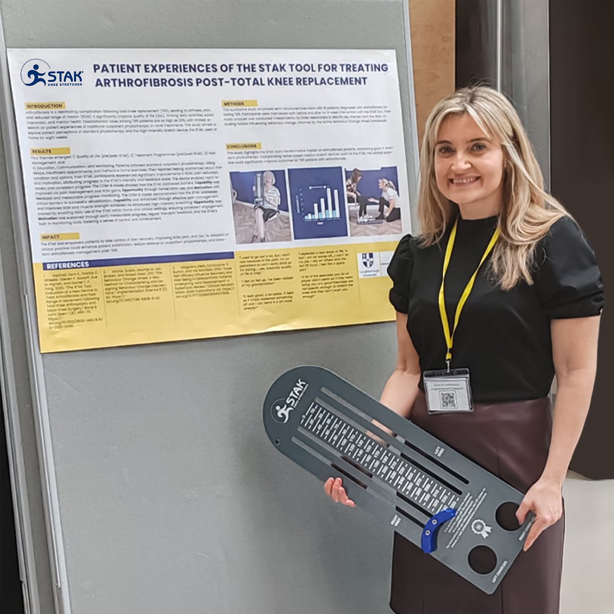 STAK_KneeStretcher (@stakkneestretch) on Twitter photo Honoured to present at the Physio Research Congress! <a href="/PhysioResSoc/">Physiotherapy Research Society (PRS)</a>
Our study on the STAK tool shows promise for arthrofibrosis
post-TKR:
β
Better ROM
β
Less pain
β
Empowered recovery
#TKR #STAKtool #PRS2025 #RehabInnovation #Physiotherapy Honoured to present at the Physio Research Congress! <a href="/PhysioResSoc/">Physiotherapy Research Society (PRS)</a>
Our study on the STAK tool shows promise for arthrofibrosis
post-TKR:
β
Better ROM
β
Less pain
β
Empowered recovery
#TKR #STAKtool #PRS2025 #RehabInnovation #Physiotherapy