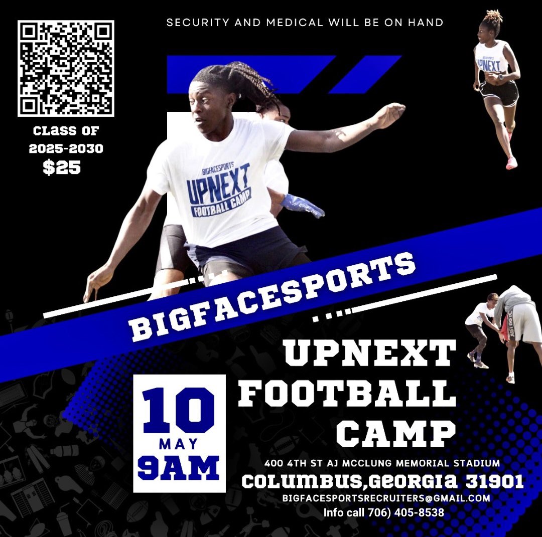 UPNEXT CAMP MAY 10, 2025 AJ MCCLUNG MEMORIAL STADIUM COLUMBUS, GEORGIA 31901