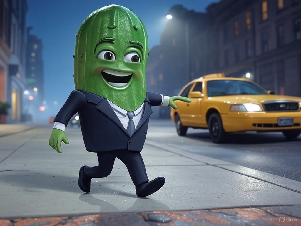 BrineNShine's tweet image. Just saw a pickle trying to hail a cab. Guess it was in a real brine to get somewhere! #PickleProblems #FoodHumor